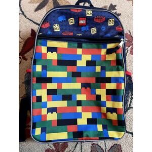 L *GO Multicolored kids Brick Pattern Backpack, school, mom life, organization